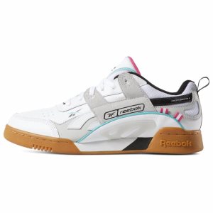 Reebok Workout Plus ATI 90s Turnschuhe Herren - Weiß/Türkis/Schwarz/Grau - DE 582-LSB